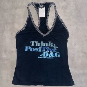 D&G 2000s ‘Think positive’ racerback tank